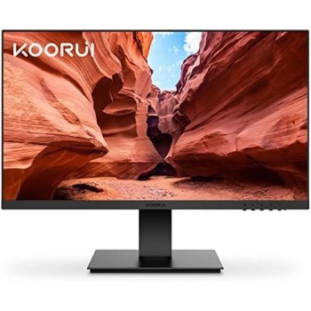 KOORUI 27 Inch FHD Monitor, Computer Monitor(1080P, 75HZ, HDMI+VGA, 99% SRGB