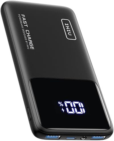 INIU Portable Charger, Slimmest Fast Charging 10000mAh USB C in/Out Power Bank