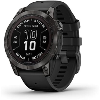 Garmin fēnix 7 Pro Sapphire Solar, Multisport GPS Smartwatch, Built-in