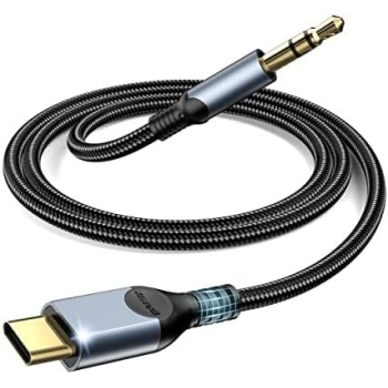 ZOOAUX USB C to 3.5mm Audio Aux Jack Cable[4ft], Type C Adapter to 3.5mm