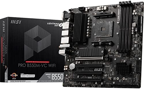 MSI PRO B550M-VC WiFi ProSeries Motherboard (AMD AM4, DDR4, PCIe 4.0, SATA