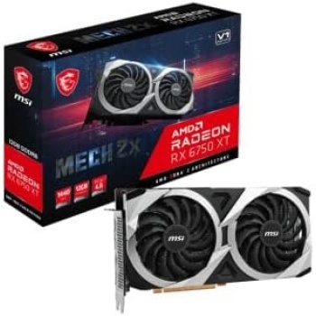 MSI Gaming Radeon RX 6750 XT 192-bit 12GB GDDR6 Boost Clock 2600MHz Dual Torx