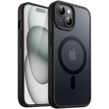 JETech Magnetic Case for iPhone 15 6.1-Inch Compatible with MagSafe, Translucent